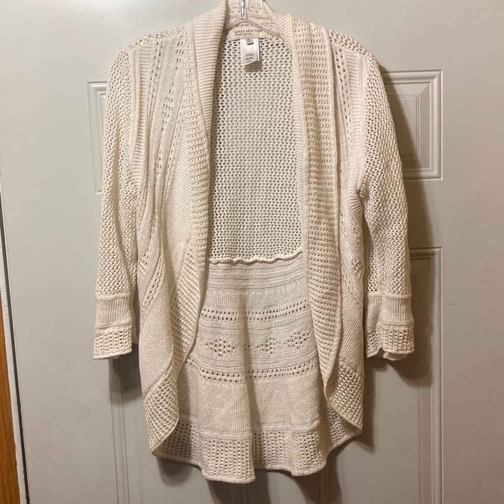 Cozy Cream Open-Front Sweater PL